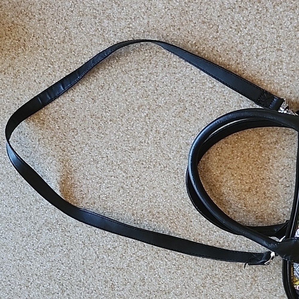 Vera Bradley Black Pink Floral Quilted Hand Bag - Picture 9 of 13